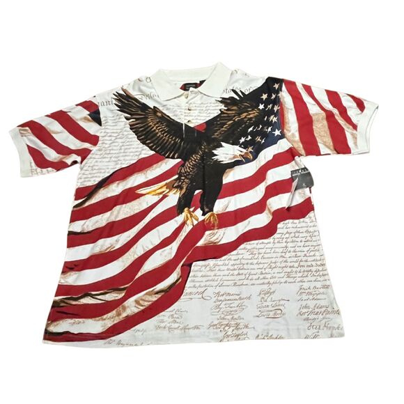 Cotton Traders Sport Freedom Men's Size Large American Flag - Picture 6 of 12